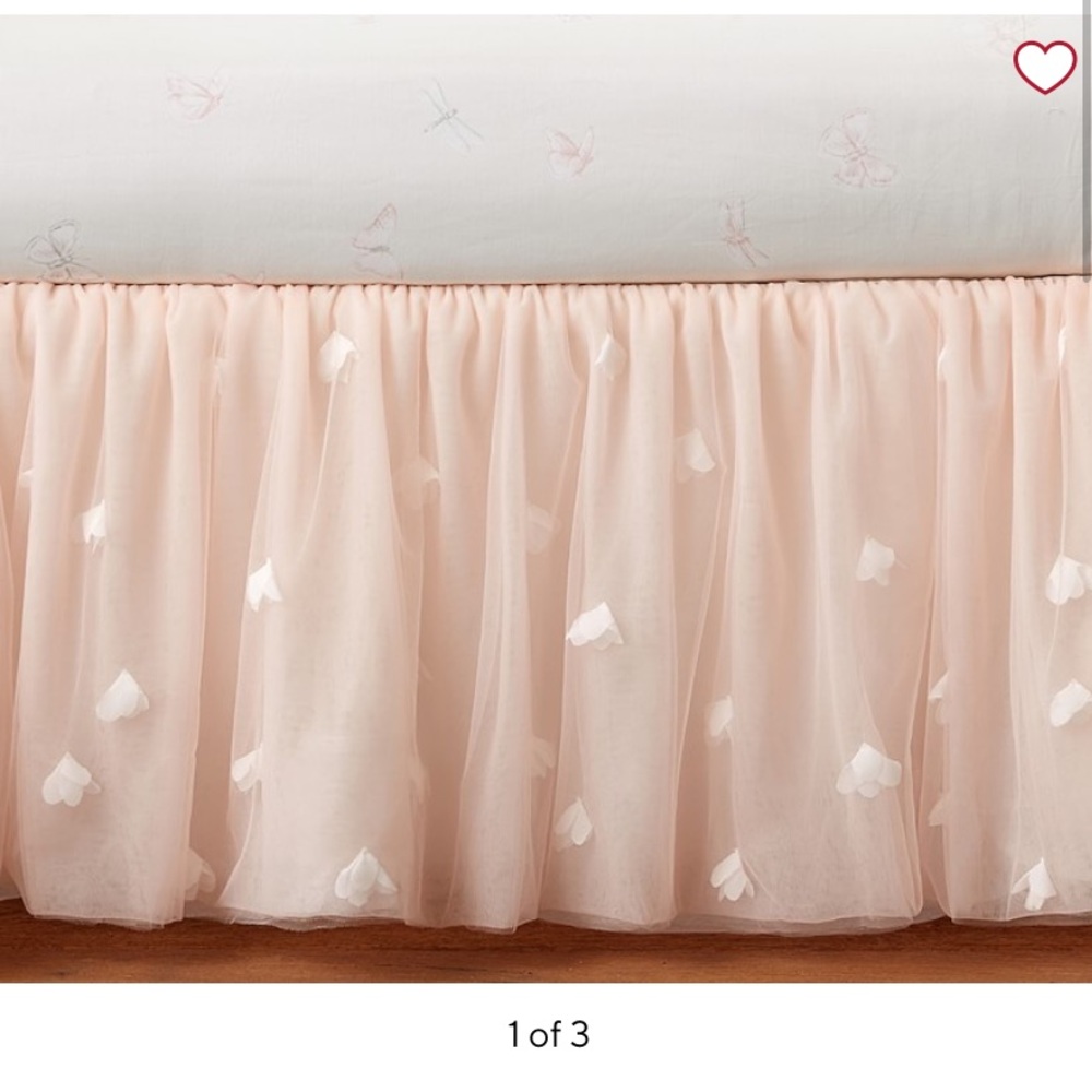 POTTERY BARN MONIQUE LHUILLIER ETHEREAL TULLE CRIB SKIRT